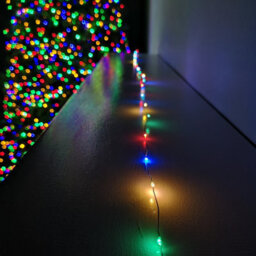 Samuel Alexander 200 Led 10M  Microbrights Indoor Outdoor Christmas Multi Function Battery Operated Lights With Timer On Pin Wire In Multicoloured - thumbnail 6