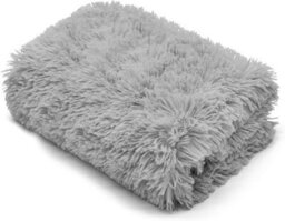 Homes & Linen Teddy Fur Throw Blanket With Reversible Plain Sherpa Teddy Fleece Luxury Fluffy Fur Throw Blanket - thumbnail 1