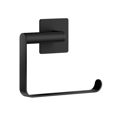 Beslagsboden - Cube Toilet Roll Holder. Matt Black. Self-Adhesive. - image 1