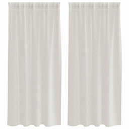 Berkfield Modern Curtains With Curtains 2 Pcs Cream Polyester