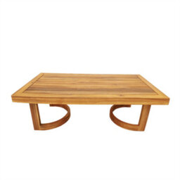 Abrihome Acacia Wood Coffee Table - Solid Outdoor Garden Table - Teak Finish W120 X D60 X H40 Cm - thumbnail 1