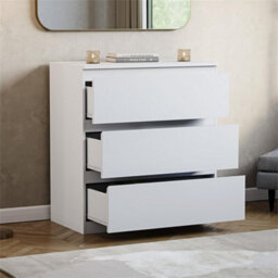 White  Designs Denver 3 Drawer Chest Of Drawers Storage - thumbnail 2