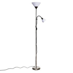 Valuelights Mozz Black Chrome Mother And Child Floor Lamp