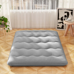 Costway Foldable Tatami Mat Floor Futon Mattress Roll Up Sleeping Pad W/ Washable Cover, Small Double/double/king Size - thumbnail 1