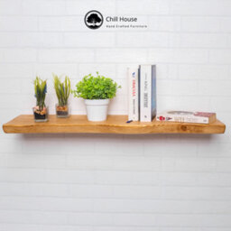 Chill House Ltd Chill House Rustic Live Edge Floating Shelf, Dark Oak, 160Cm - thumbnail 3