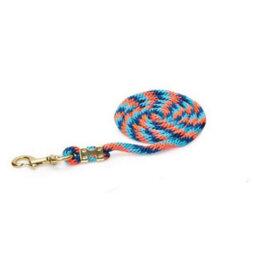 Shires Topaz Horse Lead Rope Orange/navy/turquoise (1.8M) - thumbnail 5