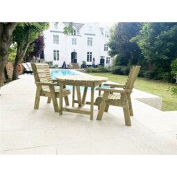 Marlborough Heavy Duty Table And Chair Set - 1 Circle Table - 2 Chairs - 2 Seater - thumbnail 2