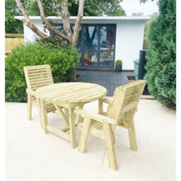 Marlborough Heavy Duty Table And Chair Set - 1 Circle Table - 2 Chairs - 2 Seater - thumbnail 4