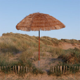 Gardenwize Garden Outdoor Tiltable Straw Beach Umbrella Parasol - thumbnail 4