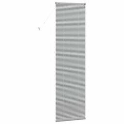 Berkfield Window Blind With Curtains Manual Silver Aluminium - thumbnail 7