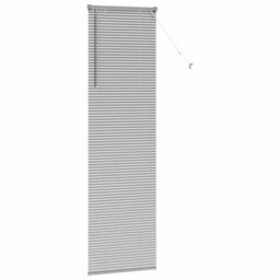 Berkfield Window Blind With Curtains Manual Silver Aluminium - thumbnail 5
