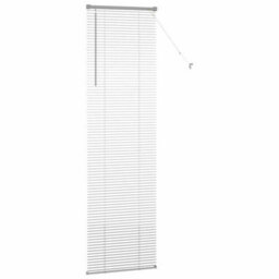 Berkfield Window Blind With Curtains Manual Silver Aluminium - thumbnail 6