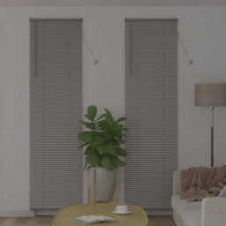 Berkfield Window Blind With Curtains Manual Silver Aluminium - thumbnail 3