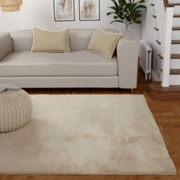 Faux Fur Natural Plain Shaggy Modern Easy To Clean Rug For Living Room And Bedroom -80Cm X 150Cm - thumbnail 1