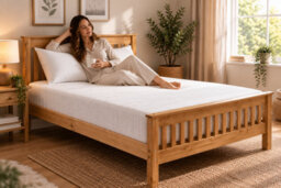Rest Relax 4Ft Small Double 4-Piece Solid Pine Bed Set With Memory Foam Sprung Mattress & 2 Pillows - thumbnail 3