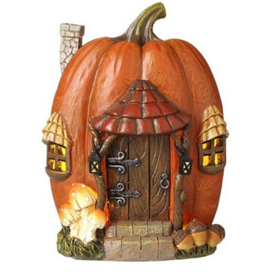Led Light Up Autumn Pumpkin House - Woodland Decor