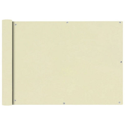 Berkfield Balcony Screen Oxford Fabric 75X400 Cm Cream - image 1