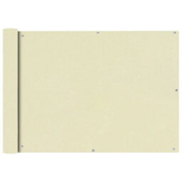 Berkfield Balcony Screen Oxford Fabric 75X400 Cm Cream - thumbnail 1