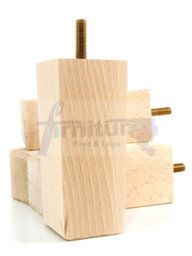 L&F 4X Replacement Furniture Legs Solid Wood 110mm High Sofas Chairs Settee Cabinets Legs M8 Tsp2055 Raw - thumbnail 6