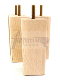 L&F 4X Replacement Furniture Legs Solid Wood 110mm High Sofas Chairs Settee Cabinets Legs M8 Tsp2055 Raw - thumbnail 4