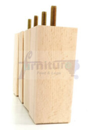 L&F 4X Replacement Furniture Legs Solid Wood 110mm High Sofas Chairs Settee Cabinets Legs M8 Tsp2055 Raw - thumbnail 3