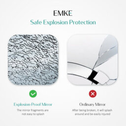 Emke Square Wall Mounted Mirror 60Cm Decorative Wall-Mounted Hanging Bathroom Bedroom Living Room Vanity Mirror - thumbnail 3