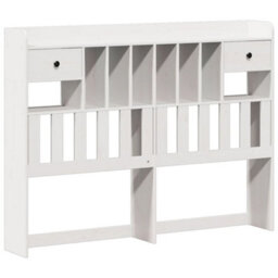 Berkfield Bookcase Bed Without Mattress White 150X200 Cm King Solid Wood Pine - thumbnail 7