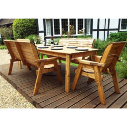 Marlborough Traditional 8 Seater Table Set - 2 X Chair Cushion, 2 X Winchester Cushion, 1 X Burgundy Parasol & Base & 1 X Cushion Storage Bag - thumbnail 4
