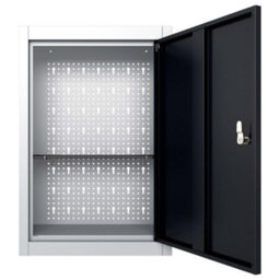 Walplus Wall Mounted Tool Cabinet Industrial Style Metal Grey And Black - thumbnail 3