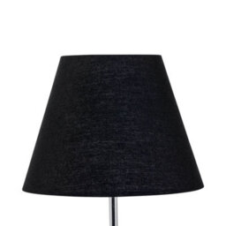 First Choice Lighting Set Of 2 Black Cotton 20Cm Diameter Tapered Fabric Lamp Shades - thumbnail 3