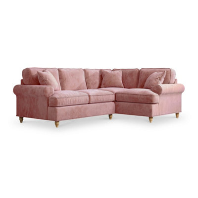 Alfie Plum Left Hand Corner Sofa For Living Room - Fully Assembled By Roseland Furniture - image 1