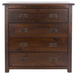 Core Products 4 Drawer Chest, Rich Dark Brown Lacquer Finish H95.0Cm X W90.0Cm X D40.0Cm - thumbnail 2