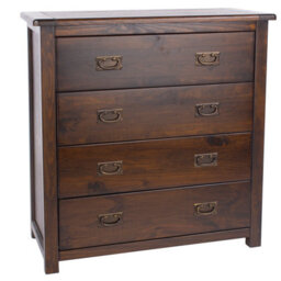 Core Products 4 Drawer Chest, Rich Dark Brown Lacquer Finish H95.0Cm X W90.0Cm X D40.0Cm - thumbnail 3