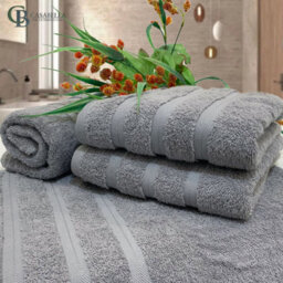 Casabella Premium Quality 4 Silver Hand Towels 100% Combed Cotton 650 Gsm Quick Dry Hand Towels Set 50X90 Cm - thumbnail 5