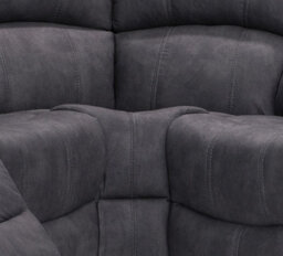 Furnishings For Less UK Alaska Grey Fabric Reclining Corner Sofa 5 Seater Suede Manual Recliner Comfortable Padded Arms - thumbnail 4
