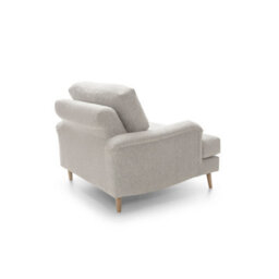 Abakus Direct Harper Chenille Armchair Cream - thumbnail 4