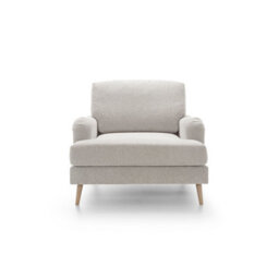 Abakus Direct Harper Chenille Armchair Cream - thumbnail 2