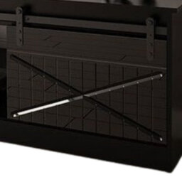 Granero Black Tv Cabinet With Built In Electric Fireplace Modern Black Gloss Entertainment Unit - thumbnail 3