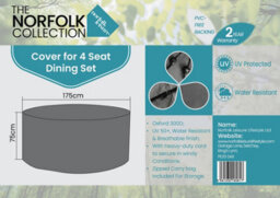 Norfolk Leisure 4 Seater Dining Cover  D175Cm X H75Cm - thumbnail 2
