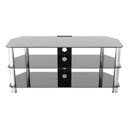 "Avf Classic 1.14M Glass Corner Tv Stand With Cable Management For Tvs Up To 55"" - Black & Chrome" - thumbnail 9