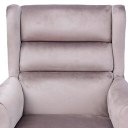 Fwstyle Loretta Mink Velvet Ribbed Back Cushioned Armchair - thumbnail 2