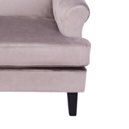 Fwstyle Loretta Mink Velvet Ribbed Back Cushioned Armchair - thumbnail 3