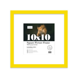 "10X10"" Yellow Picture Frame - 10X10"" Square Frame With 8X8"" Mount For 10X10""/8X8"" Pictures Moderrn Style Thin Edge, 1 Pack" - thumbnail 1
