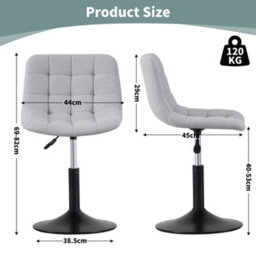 MCC Direct Dressing Table Chair Height Adjustable Vanity Stool - Drake - thumbnail 6