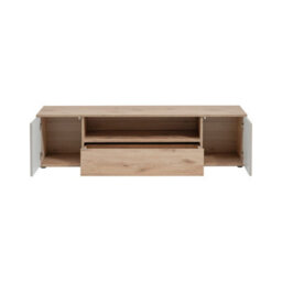 Arte Catalina Tv Cabinet W160Cm X H42Cm X D45Cm Oak Vicking & Cashmere - Streamlined Entertainment Unit - thumbnail 2