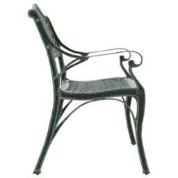 Vidaxl Garden Bench 102 Cm Cast Aluminium Green - thumbnail 4