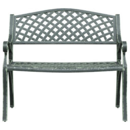 Vidaxl Garden Bench 102 Cm Cast Aluminium Green - thumbnail 3