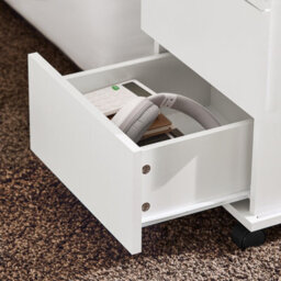 Sobuy Fbt141-W, Mobile Storage Cabinet Side Cabinet Sofa Side Table End Table,white,w70Xd35Xh61 - thumbnail 5