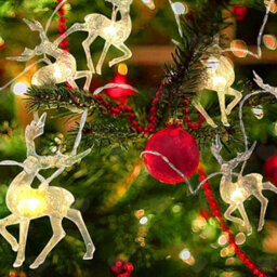 Amorly 1.5M 10Led Battery Powered Deer String Lights, Warm White Christmas Fairy Lights For Home Party Wedding Holiday Seasonal Displays - thumbnail 6
