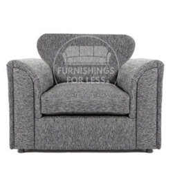 Furnishings For Less UK Byron Dundee Chenille Fabric 3 Piece Sofa Set - 2 1 1 Light Grey - thumbnail 3